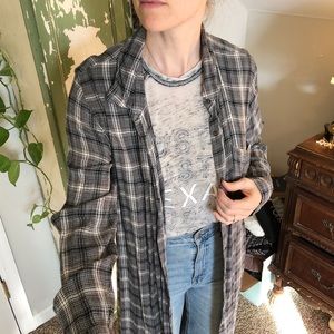 Extra Long Flannel Shirt